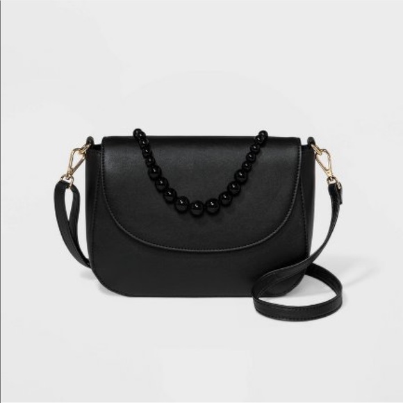 Handbags - Satchel Handbag with Beaded Handle New